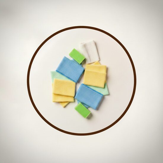 Švammes, lupatiņas, drānas