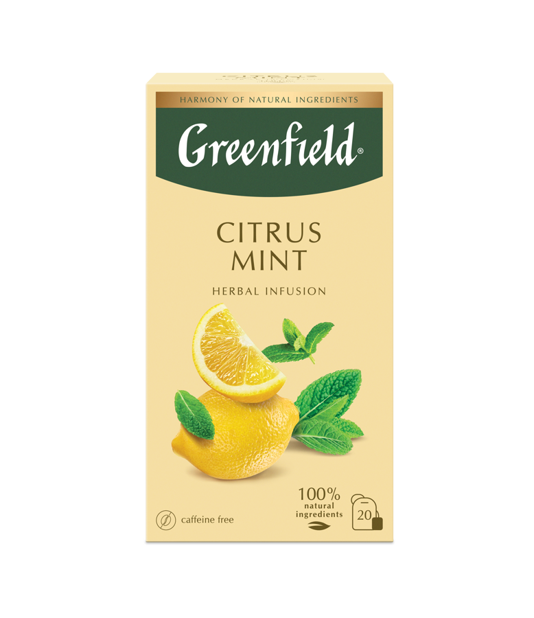 GREENFIELD "Citrus Mint" zāļu tēja 25 x 1,5g