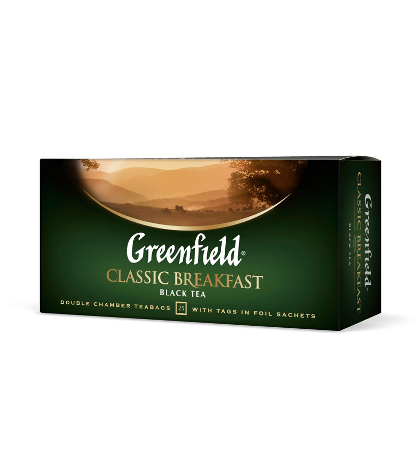 GREENFIELD "Classic Breakfast" melnā tēja 25x2g