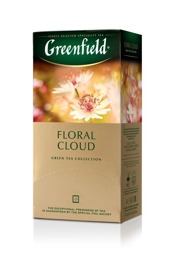 GREENFIELD "Floral Cloud" zaļā tēja  25x1,5g