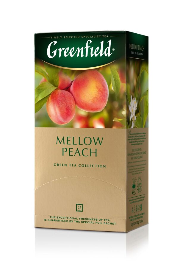 GREENFIELD "Mellow Peach" zaļā tēja  25x1,8g