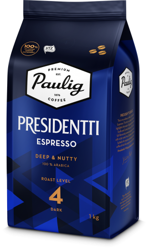 Kafijas pupiņas Paulig President Espresso  1kg
