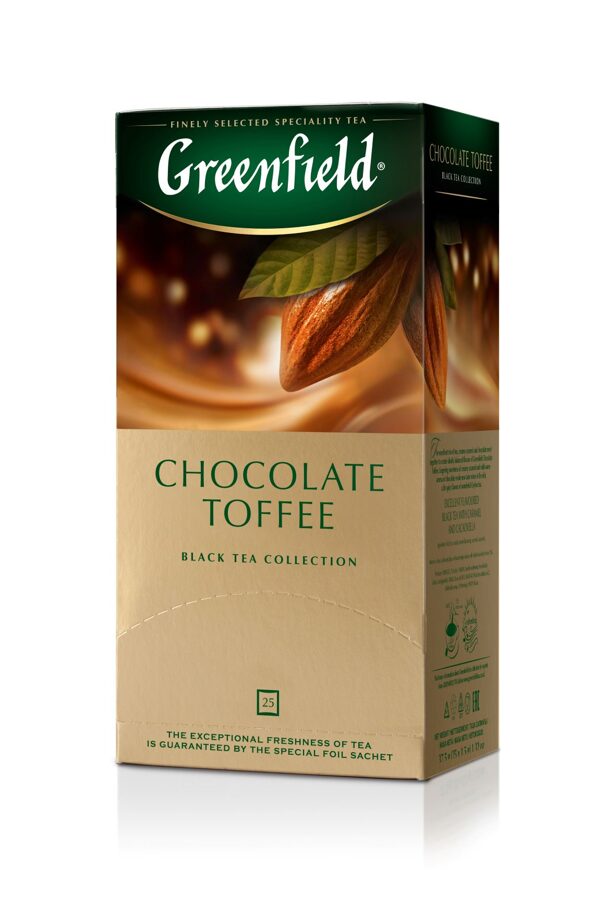 GREENFIELD "Chocolate Toffee" melnā tēja 25x1,5g