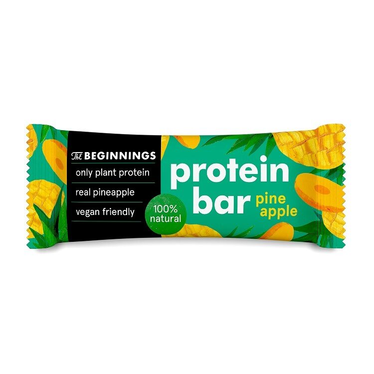 Batoniņš The BEGINNINGS Ananasu proteīna, 40g