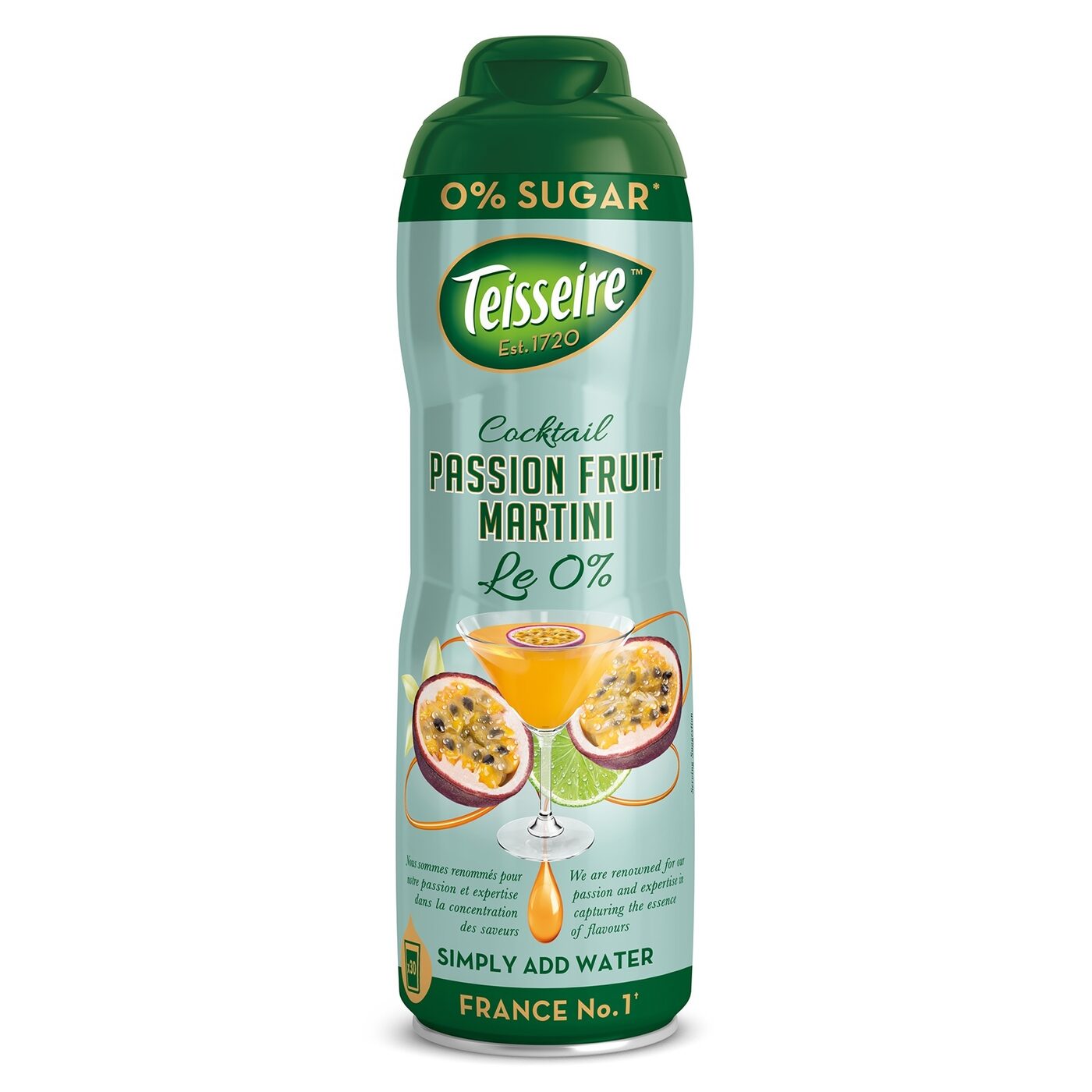 Sīrups TEISSEIRE Passion Fruit Martini, bez cukura, 0.6l