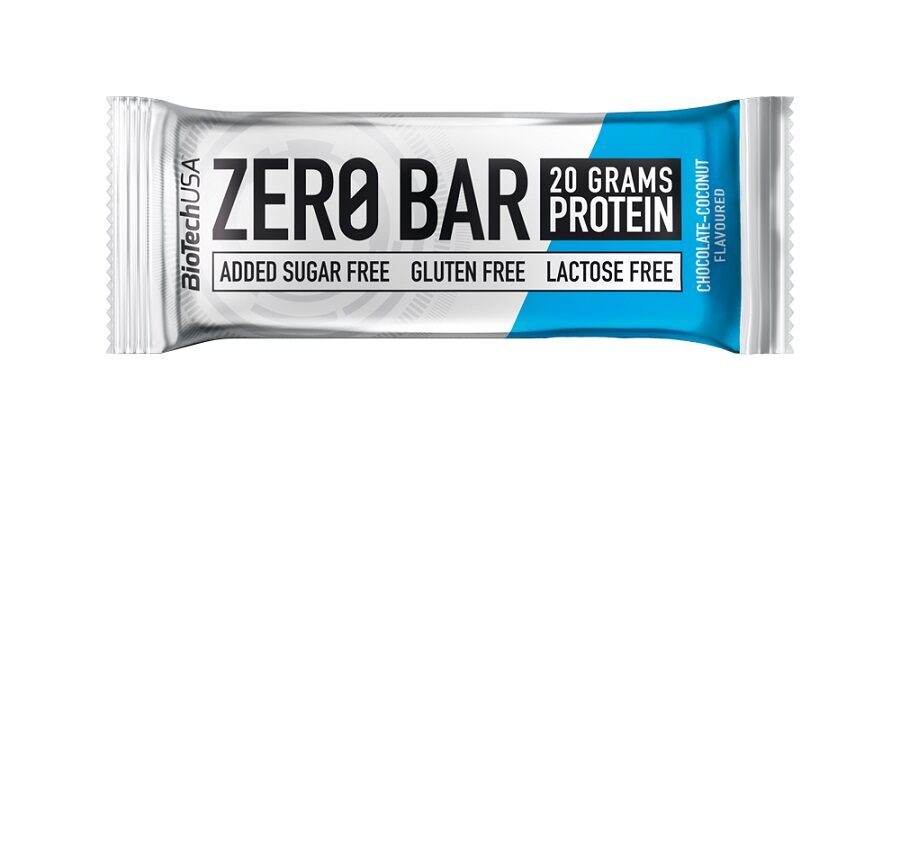 Proteīna batoniņš BioTechUSA Zero Bar, šokolāde-kokosrieksti, 50g