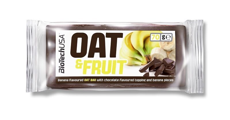 Auzu batoniņš BioTechUSA, šokolāde-banāns, 70g