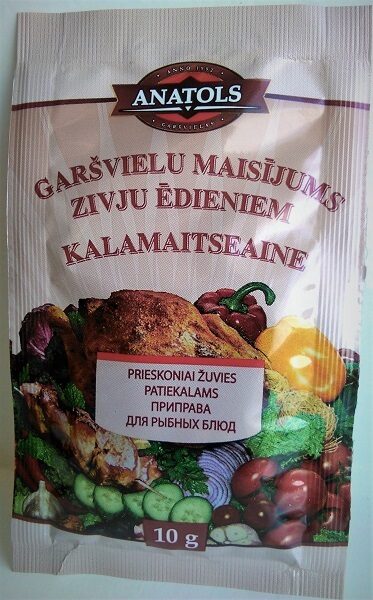 Garšvielu maisījums ANATOLS zivju ēdieniem, 10g