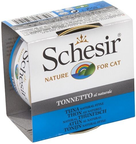 Konservi kaķiem SCHESIR tuncis savā sulā, 85g