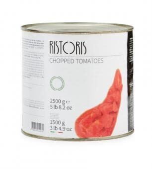 Tomāti sasmalcināti RISTORIS, 2.5kg/1.5kg