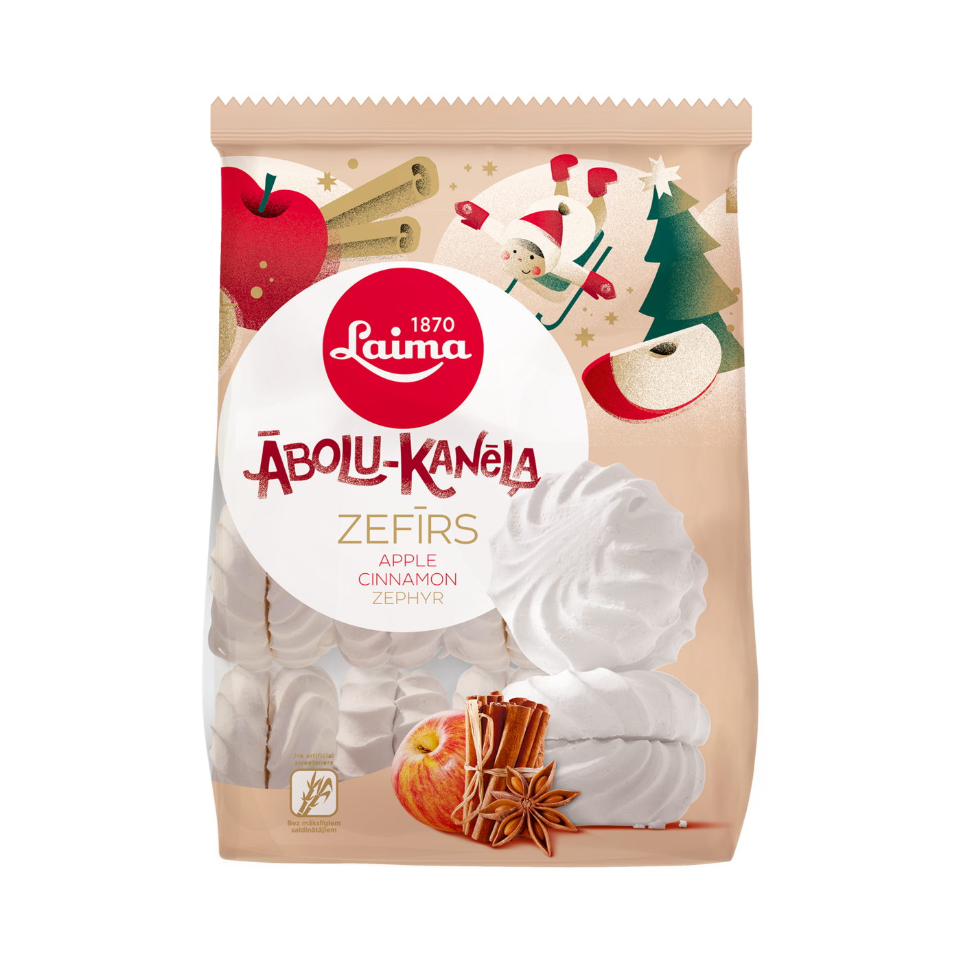 Zefīrs LAIMA ābolu ar kanēli, 200g