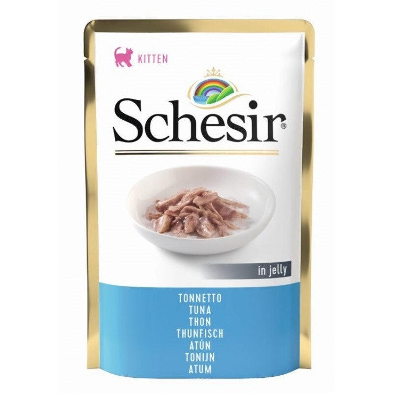 Konservi kaķēniem SCHESIR, tuncis želejā, 85g