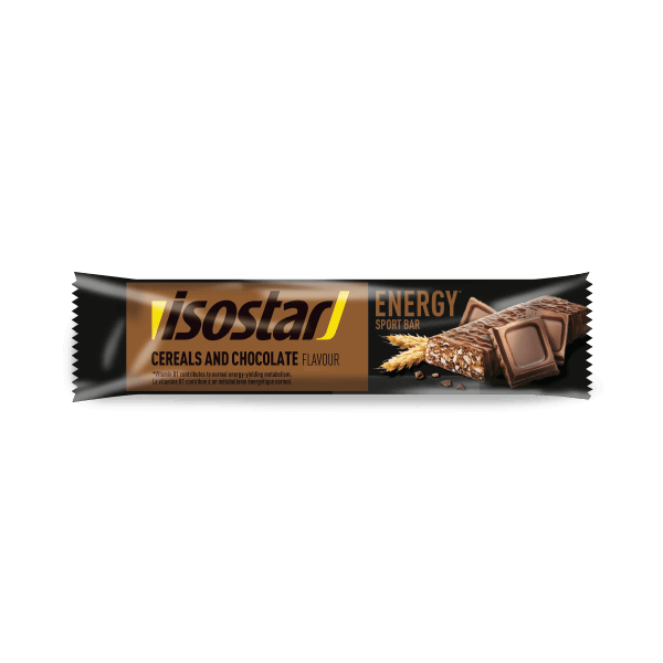 Batoniņš ISOSTAR Energy, ar graudaugiem un šokolādi, 35g