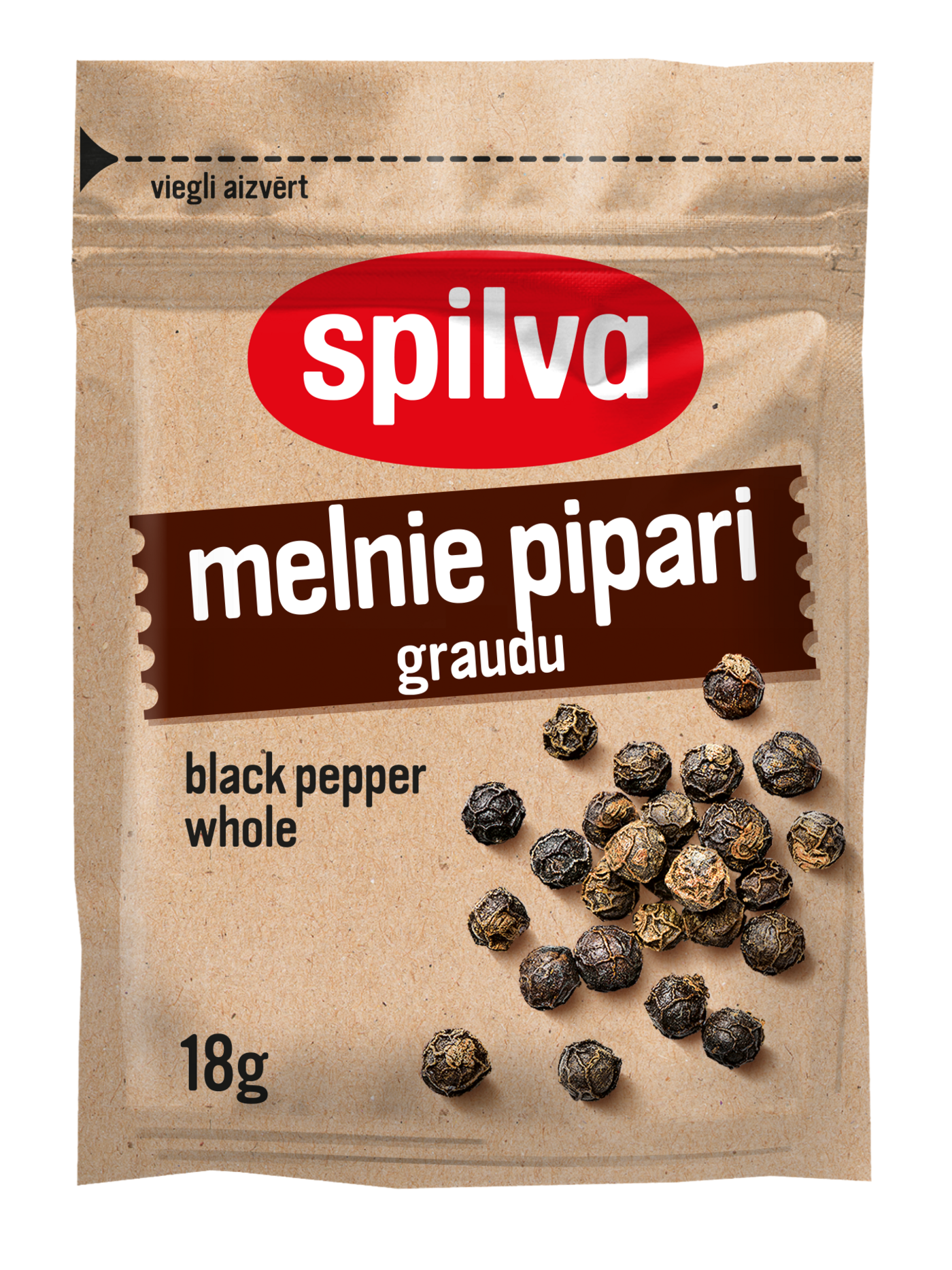 Melnie graudu pipari SPILVA, 18g