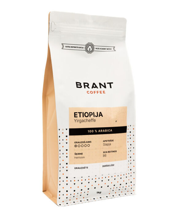 Kafijas pupiņas Etiopija, Yirgacheffe 1kg