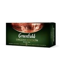 GREENFIELD "English Edition" melnā tēja 25x2g