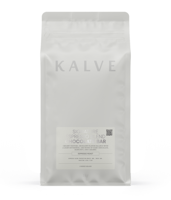 Kalve Chocolate Bar (Espresso grauzdējums) kafijas pupiņas 1kg