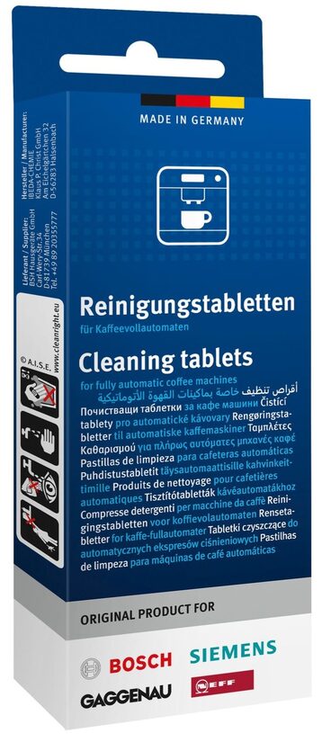 Siemens/Bosch  tīrīšanas tabletes 10gab