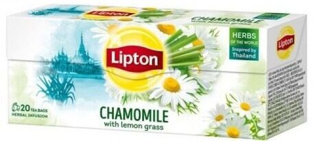 Kumelīšu tēja LIPTON Lemongrass, maisiņi, 25gab