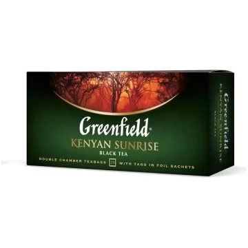 GREENFIELD "Kenyan Sunrise" melnā tēja 25x2g
