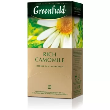 GREENFIELD "Rich Camomile" zāļu tēja 25x1.5g
