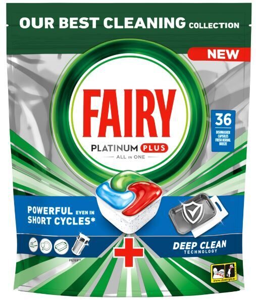 Trauku mazg.kapsulas FAIRY Platinum+ Deep Clean, 36gb