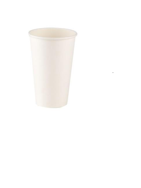 Vienreizējās lietošanas papīra glāzes, baltas, 355ml, D90mm, 58x112mm, 0.549kg, 50gab