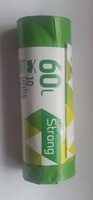 Atkritumu maisi SORTEX, 60L, 60x75 cm, 30 mk, zaļi, 10 gab.