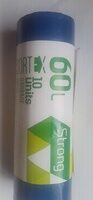 Atkritumu maisi SORTEX, 60l, 60x75 cm, 30 mk, zili, 10gab