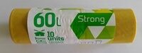 Atkritumu maisi SORTEX, 60 l, 30mk, LDPE, dzelteni, 10 gab.
