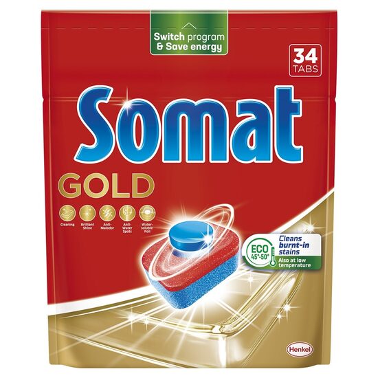Tabletes trauku mazgāšanas automātiem SOMAT Gold, 34gab