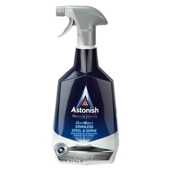 Līdzeklis nerūsējoša virsmu tīrīšanai ASTONISH, 750ml
