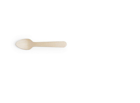Vienreizējas koka karotes, mini, 10,5cm, 0.14kg, VEGWARE, 100gab