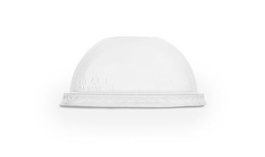 Kupolveida vāki VEGWARE PLA, no kukurūzas cietes, bez cauruma, D 96mm, 0.175kg, 50gab