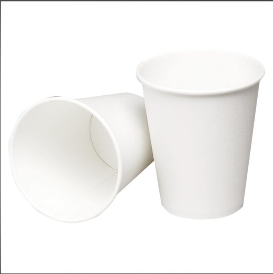 Papīra glāzes ABENA Gastro, 9cm, D 8cm, 240ml, balti, PE, 8 oz, 0.382kg, 50gab