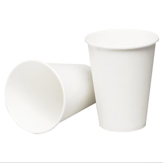 Papīra glāzes ABENA Gastro, 11cm, D8,8cm, 360 ml, balti, PE, 12 oz, 0.599kg, 50gab