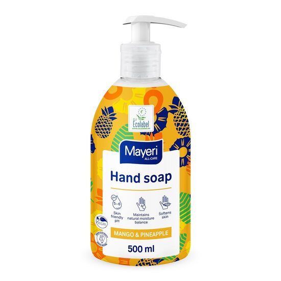 Šķidrās ziepes MAYERI Hipoalerģiskas Mango&Pineapple, 500ml