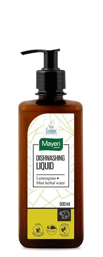 Trauku mazgāšanas līdzeklis MAYERI Organic, Lemongrass, 500ml