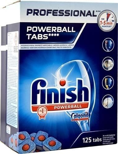 Tabletes trauku mazgāšanas automātiem FINISH Power Ball Professional, 125gab