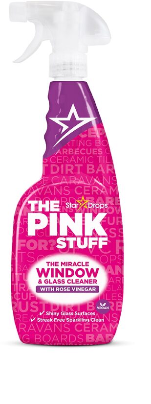 Logu tīrīšanas līdzeklis THE PINK STUFF ar rožu etiķi, 750ml