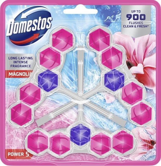 Tualetes bloks DOMESTOS Trio Power 5 Magnolia, 3x50g