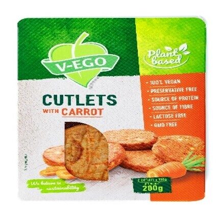 Vegānās kotletes ĀDAŽI ar burkāniem, 200g