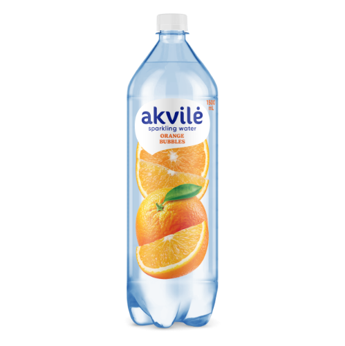 Dzeramais ūdens AKVILE ar apelsīnu aromātu, viegli gāzēts, 1.5L PET (DEP)