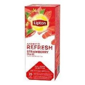Lipton Melnā tēja Zemeņu, 25 x 2g