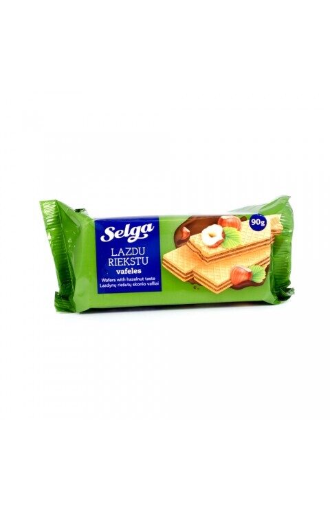 Vafeles SELGA, ar lazdu riekstu gabaliņiem, 90g
