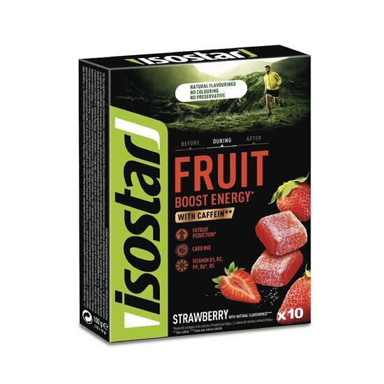 Želejas marmelāde ISOSTAR Energy Fruit Boost, Zemeņu, 10x10g