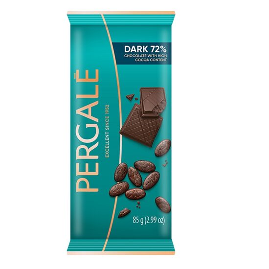 Tumšā šokolāde PERGALE 72%, 85g