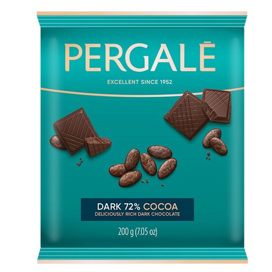 Tumšā šokolāde PERGALE 72%, 200g