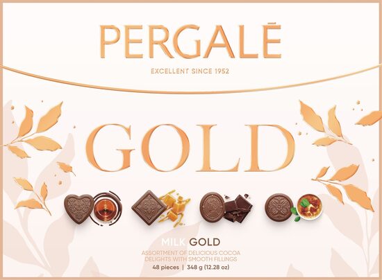 Konfekšu kārba PERGALE Milk Gold, 348g