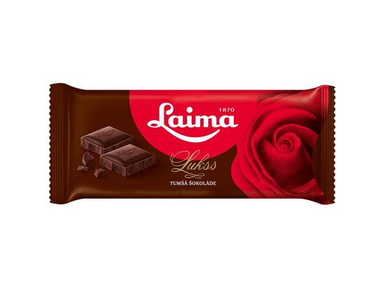 Tumšā šokolāde LAIMA Lukss Roze, 90g